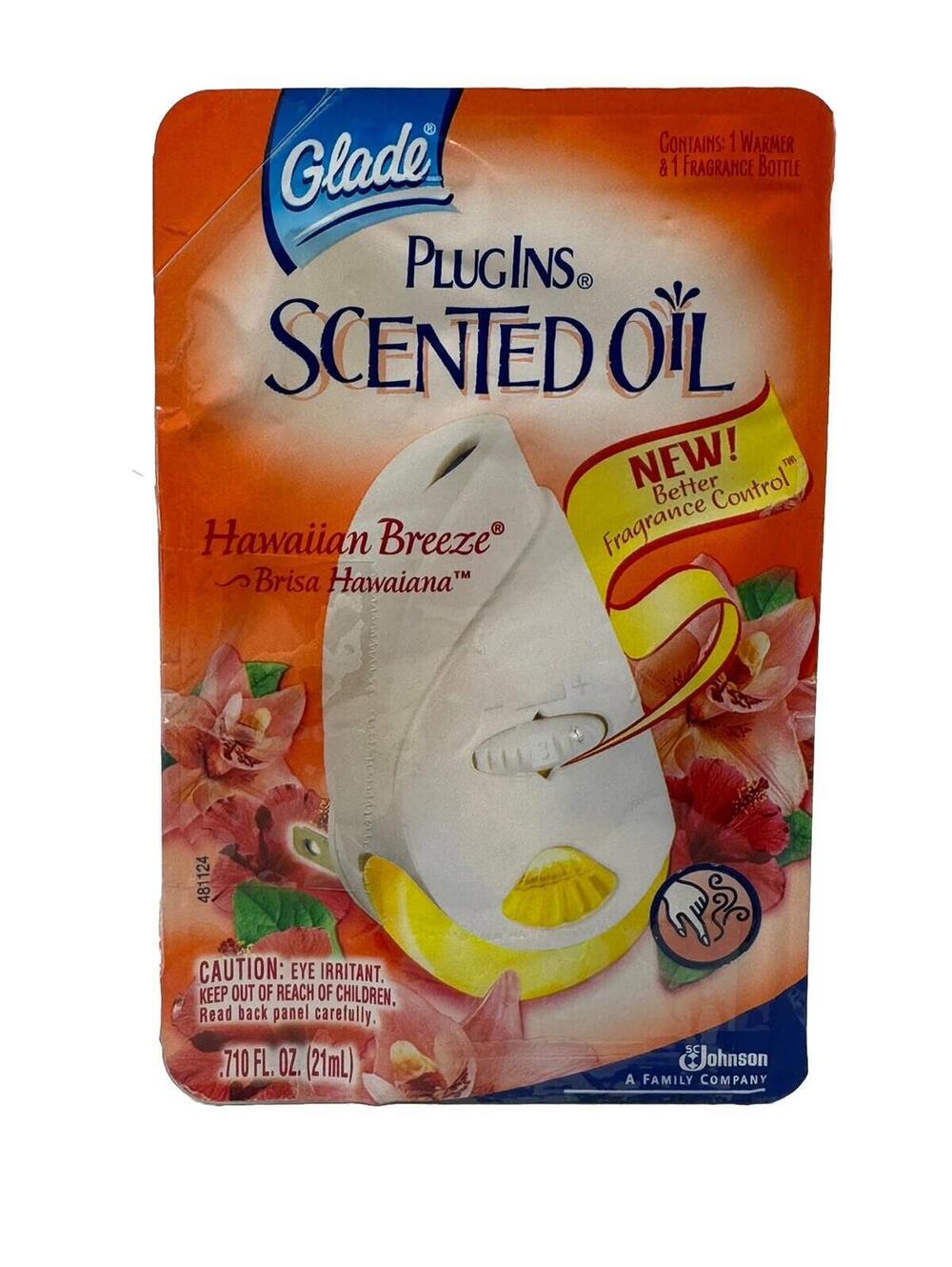 Glade PlugIns Scented Oil Hawaiian Breeze Warmer and Refill Kit 2004 Vintage